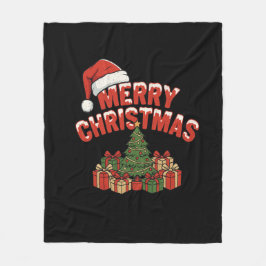 Merry Christmas Fleece Blanket Deken