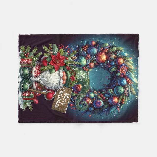 MERRY CHRISTMAS FLEECE DEKEN (Voorkant (Horizontaal))