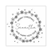 Merry Christmas Flocons Neige Rubberstempel (Afrduk)