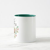 Merry Christmas Floral Mug |Festive Holiday Coffee Mok (Midden)