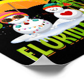 Merry Christmas Florida Style Snowman Summer Vacat Poster (Hoek)