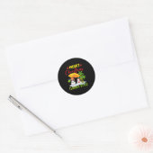 Merry Christmas Florida Style Snowman Summer Vacat Ronde Sticker (Envelop)