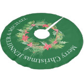 Merry Christmas FLOWER WREath print Kerstboom Rok (Gekanteld)