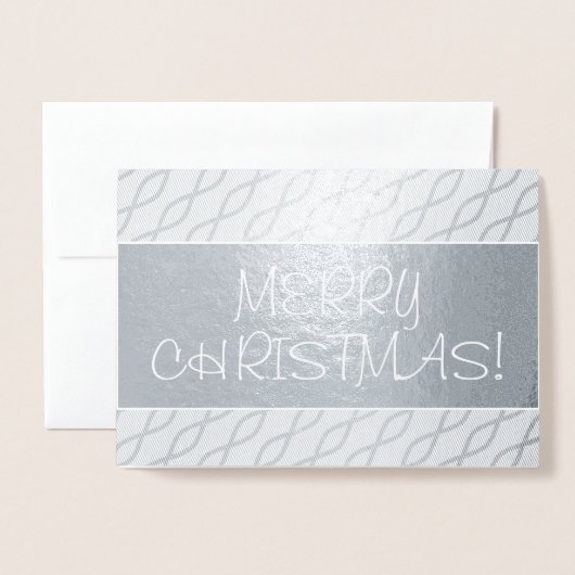 "MERRY CHRISTMAS!" FOLIE KAARTEN (Voorkant met envelop)
