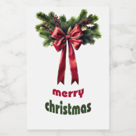 Merry Christmas Food Label Voedselcontainer Etiket