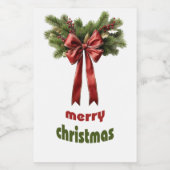 Merry Christmas Food Label Voedselcontainer Etiket (Enkel label)