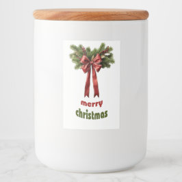 Merry Christmas Food Label Voedselcontainer Etiket