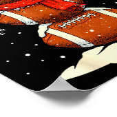 Merry Christmas Football Snowman Holiday Srts Xmas Poster (Hoek)