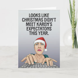 Merry Christmas For Anyone Cranky Karen Humor Feestdagen Kaart