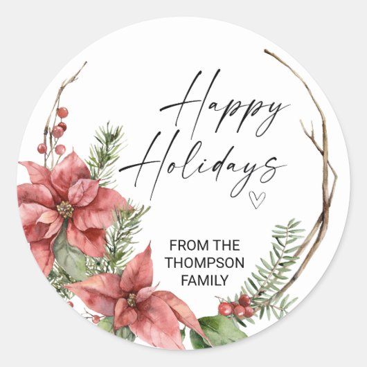 Merry Christmas for Gifts Envelopes Present Class Ronde Sticker (Voorkant)