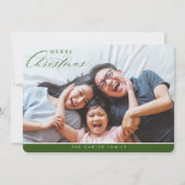 MERRY CHRISTMAS FOTO-elegant calligrafiegrografie Feestdagenkaart (Voorkant)