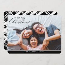 MERRY CHRISTMAS FOTO-elegant calligrafiet zwart