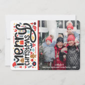 MERRY CHRISTMAS Foto Feestdagenkaart (Voorkant)