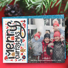 MERRY CHRISTMAS Foto Feestdagenkaart