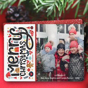 MERRY CHRISTMAS Foto Feestdagenkaart