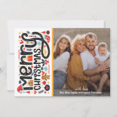 MERRY CHRISTMAS Foto Feestdagenkaart (Voorkant)