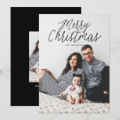 MERRY CHRISTMAS foto kerstmis wenskaart Feestdagenkaart (Voorkant / Achterkant)
