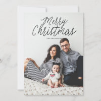 MERRY CHRISTMAS foto kerstmis wenskaart