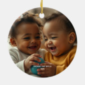 Merry Christmas Foto toevoegen Acryl Ornament (Achterkant)