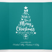 MERRY CHRISTMAS | Foto toevoegen Drieluik Wenskaart (Binnenkant midden)