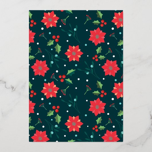 MERRY CHRISTMAS | Foto toevoegen Folie Feestdagenkaart (Achterkant)