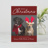 MERRY CHRISTMAS | Foto toevoegen Kaart (Staand voorkant)
