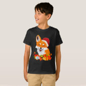 Merry Christmas Fox Foxes Ugly X-mas Sweater Santa T-shirt (Voorkant volledig)