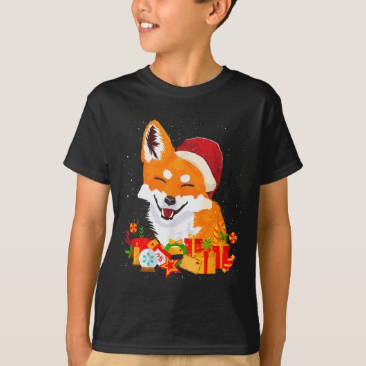 Merry Christmas Fox Foxes Ugly X-mas Sweater Santa T-shirt (Voorkant)