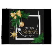 Merry Christmas Frame  Large Gift Bag Groot Cadeauzakje (Achterkant)