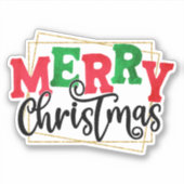Merry Christmas Framed Design-80716 Sticker (Voorkant)