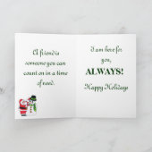 MERRY CHRISTMAS FRIEND-kaart Feestdagen Kaart (Binnen)