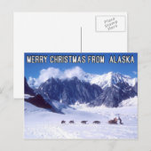 Merry Christmas from Alaska Postcard Feestdagenkaart (Voorkant / Achterkant)