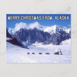 Merry Christmas from Alaska Postcard Feestdagenkaart