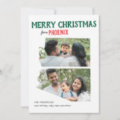 Merry Christmas from Arizona Two Photo Feestdagenkaart (Voorkant)