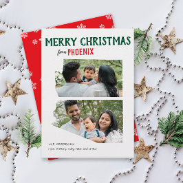 Merry Christmas from Arizona Two Photo Feestdagenkaart
