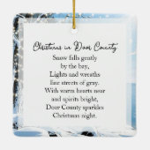 Merry Christmas from Door County, Wisconsin Keramisch Ornament (Achterkant)