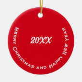 Merry Christmas from Family Cat Keramisch Ornament (Voorkant)