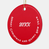 Merry Christmas from Family Cat Keramisch Ornament (Links)