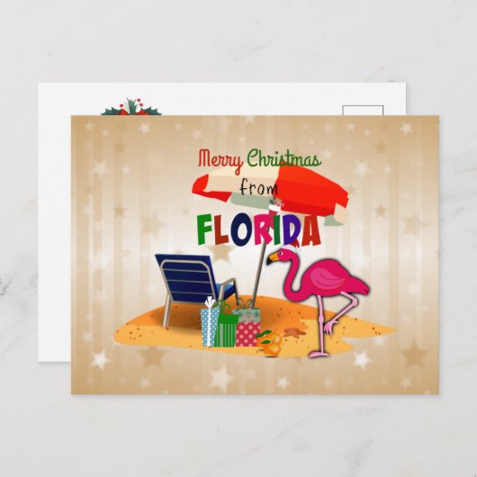 Merry Christmas from Florida Briefkaart (Voorkant / Achterkant)