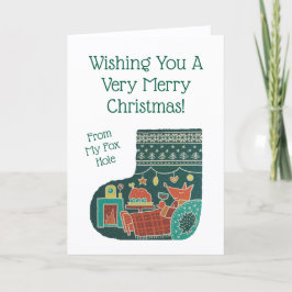 Merry Christmas from My Fox Hole! Feestdagen Kaart