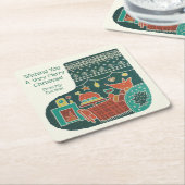 Merry Christmas from My Fox Hole! Kartonnen Onderzetters (Schuin)