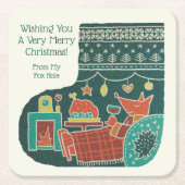 Merry Christmas from My Fox Hole! Kartonnen Onderzetters (Voorkant)