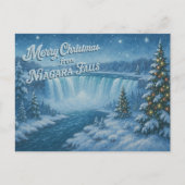 Merry Christmas from Niagara Falls Winter Postcard Briefkaart (Voorkant)