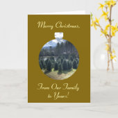 Merry Christmas from Our Family to Yours, Card Kaart (Gele Bloem)