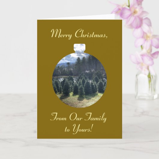 Merry Christmas from Our Family to Yours, Card Kaart (Orchidee)