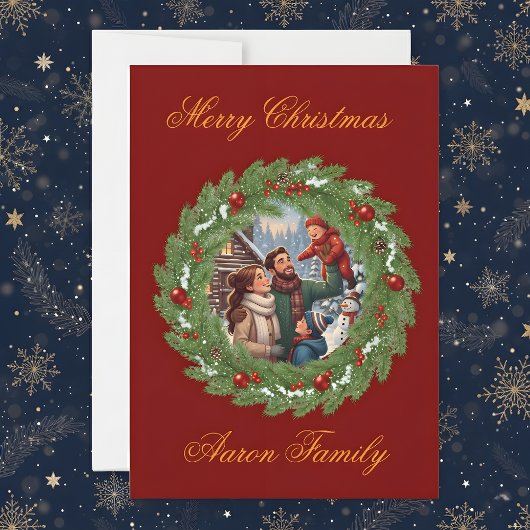 Merry Christmas From Our Family to Yours! Photo Gr Kaart