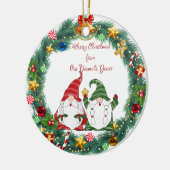 Merry Christmas from Our Gnome to Yours on a Keramisch Ornament (Links)