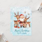 Merry Christmas from Santa Flat Christmas Card Kaart (Voorkant / Achterkant in situ)