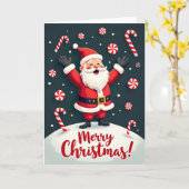 Merry Christmas From Santa Kaart (Gele Bloem)