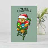 Merry Christmas from Teddy Bear Card Feestdagenkaart (Staand voorkant)
